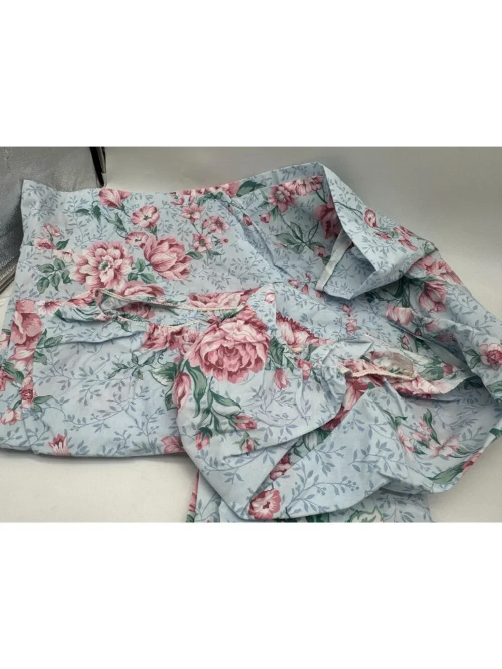 Vintage Cannon No Iron Percale 100% Cotton Queen Sheet & Pillowcase Bedding